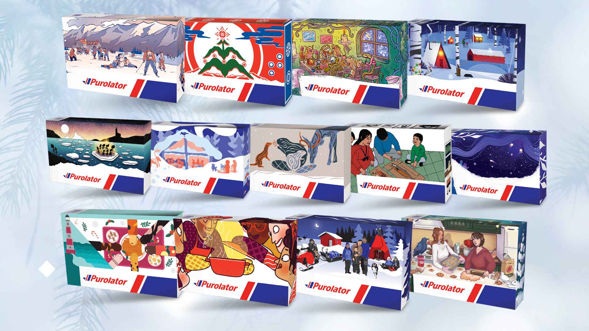 Purolator unveils limitededition holiday boxes showcasing 13 Canadian